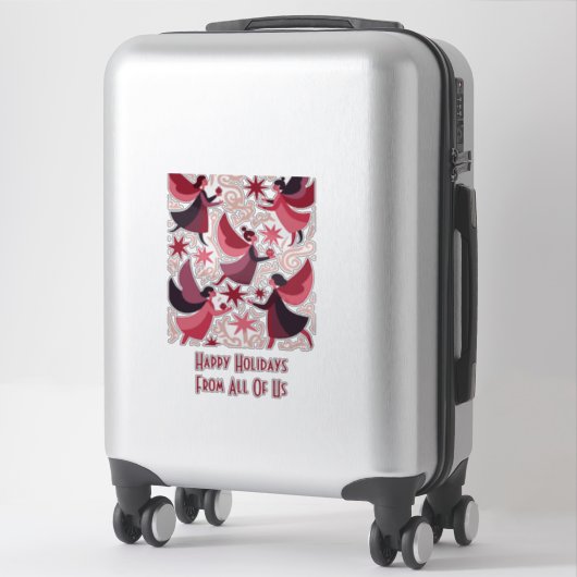 Angelic Figures Mid-Century Modern Kitschmas Sticker (Koffer)