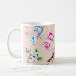 Angelic Florals:  Cupidopatroon Koffiemok