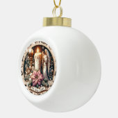 Angelic Glow - Vredige Kerst Keramische Bal Ornament (Rechts)