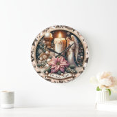 Angelic Glow" - Vredige kerstmuur Grote Klok (Huis)