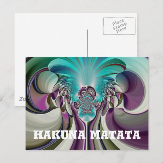 Angelic Hakuna Matata Gifts HeartCustom Product Briefkaart (Voorkant / Achterkant)