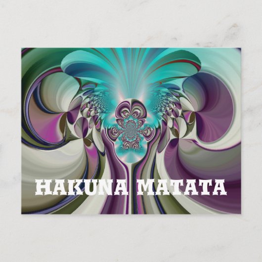 Angelic Hakuna Matata Gifts HeartCustom Product Briefkaart (Voorkant)