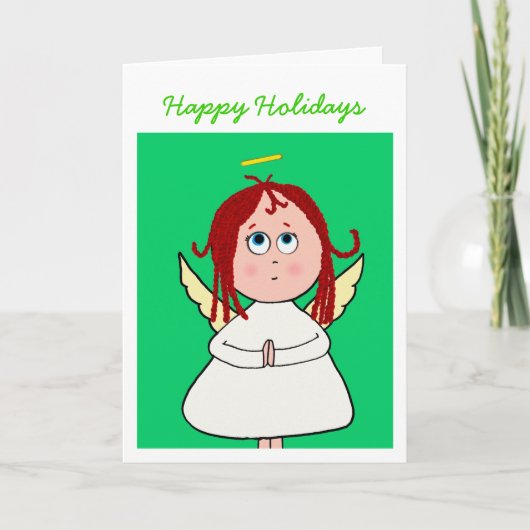 Angelic Holiday Feestdagen Kaart (Voorkant)