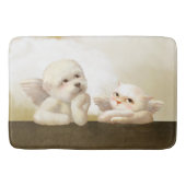 Angelic Hond en Kat op Cloud Badmat (Voorkant)