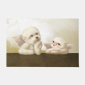 Angelic Hond en Kat op Cloud Deurmat (Voorkant)