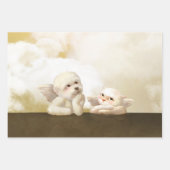 Angelic Hond en Kat op Cloud Inpakpapier Vel (Voorkant 3)