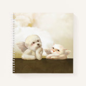 Angelic Hond en Kat op Cloud Notitieboek (Voorkant)