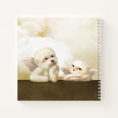 Angelic Hond en Kat op Cloud Notitieboek (Achterkant)