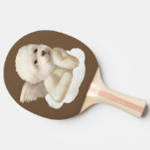 Angelic Hond en Kat op Cloud Tafeltennisbatje (Zijkant)