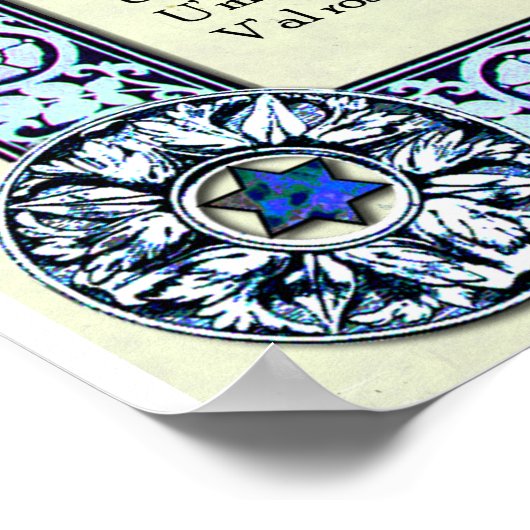 Angelic Invocation | Hebreeuws, Engels Poster (Hoek)