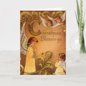 Angelic Kerstverslaafden Feestdagen Kaart (Voorkant)