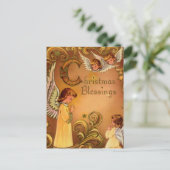 Angelic Kerstverslaafden Feestdagenkaart (Staand voorkant)