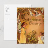 Angelic Kerstverslaafden Feestdagenkaart (Voorkant / Achterkant)