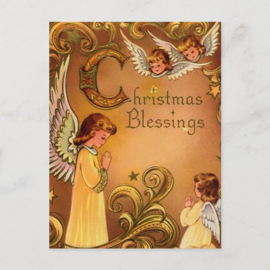 Angelic Kerstverslaafden Feestdagenkaart (Voorkant)