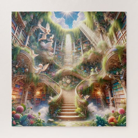 Angelic Library Stairway to Enlightenment Legpuzzel (Verticaal)