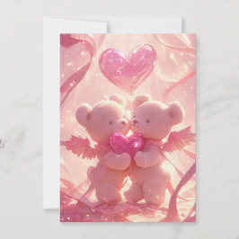 Angelic Love: Romantische huwelijksuitnodiging Kaart