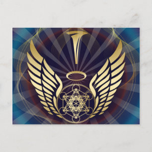Angelic- Merkaba-Metatron cube Briefkaart