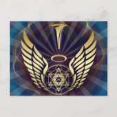 Angelic- Merkaba-Metatron cube Briefkaart (Voorkant)