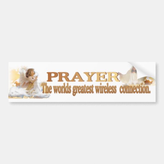Angelic Prayer Wereldwijd de grootste draadloze ve Bumpersticker (Voorkant)