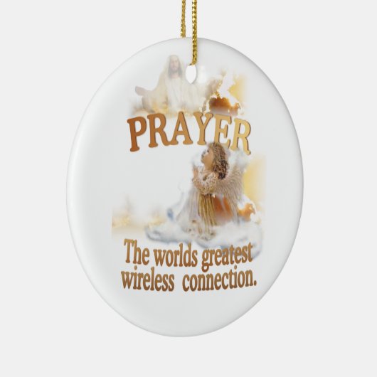 Angelic - Prayer World's grootste draadloze verbin Keramisch Ornament (Rechts)