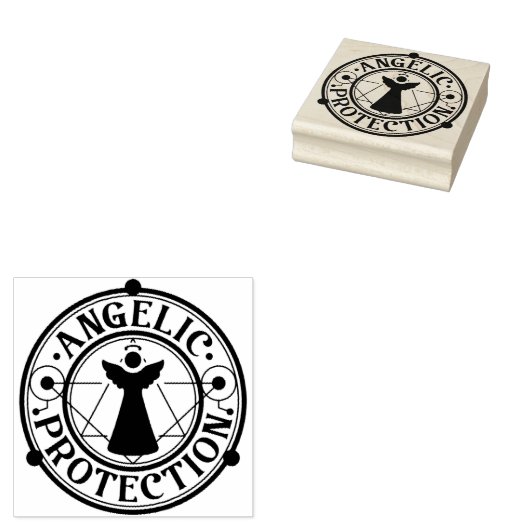 Angelic Protection Rubber Stamp Rubberstempel (Gestempeld)