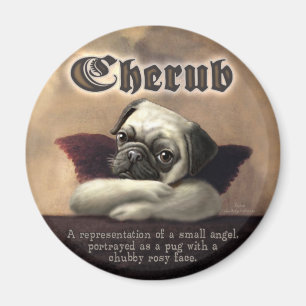 Angelic Pug Cherub Gift Items Magneet