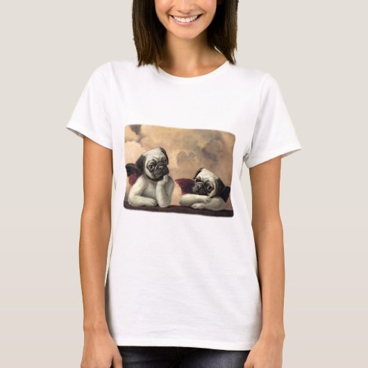 Angelic Pug Cherub Gift Items T-shirt (Voorkant)
