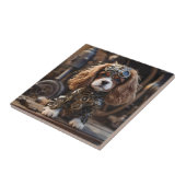 Angelic Puppy Cavalier Spaniel Steampunked, Tegeltje (Zijkant)