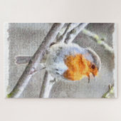 Angelic Robin Waterverf Legpuzzel (Horizontaal)