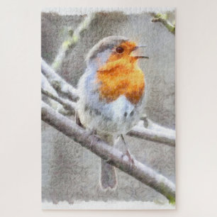 Angelic Robin Waterverf Legpuzzel
