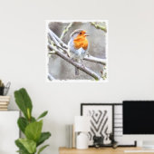 Angelic Robin Waterverf Poster (Thuiskantoor)