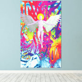 Angelic Robot Canvas Afdruk (Insitu (Houten vloer))