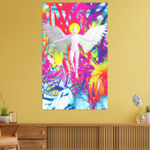 Angelic Robot Canvas Afdruk (Insitu (Woonkamer))
