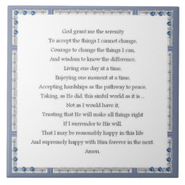 Angelic Serenity Prayer Inspirerend Collectie Tegeltje