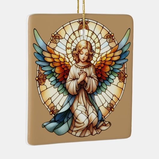 Angelic Stained Glass Reversible Keramisch Ornament (Rechts)