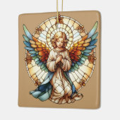 Angelic Stained Glass Reversible Keramisch Ornament (Links)