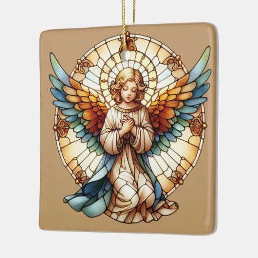 Angelic Stained Glass Reversible Keramisch Ornament (Links)