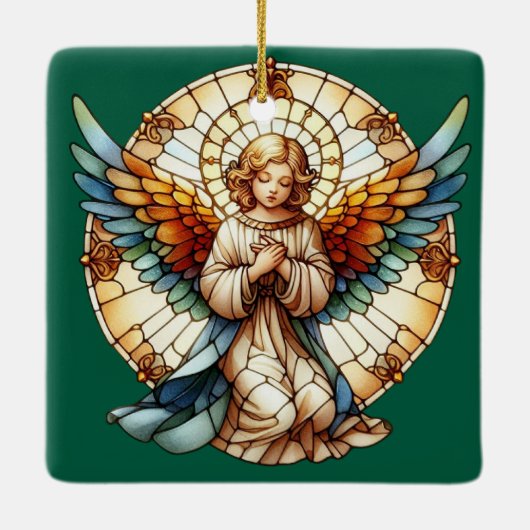 Angelic Stained Glass Reversible Keramisch Ornament (Achterkant)