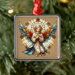 Angelic Stained Glass Reversible Metalen Ornament