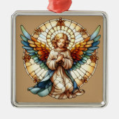 Angelic Stained Glass Reversible Metalen Ornament (Voorkant)