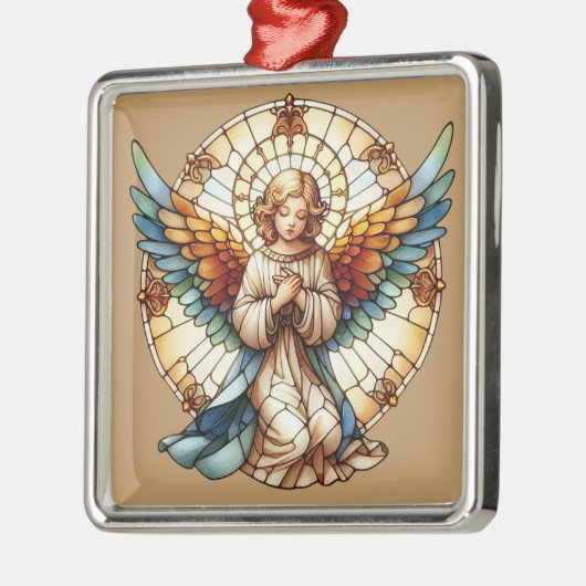 Angelic Stained Glass Reversible Metalen Ornament (Links)