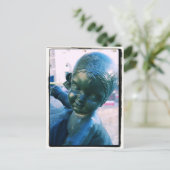 Angelic Statue - Barcelona, Spanje Briefkaart (Staand voorkant)