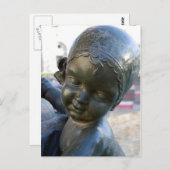 Angelic Statue in Barcelona, Briefkaart Spanje (Voorkant / Achterkant)