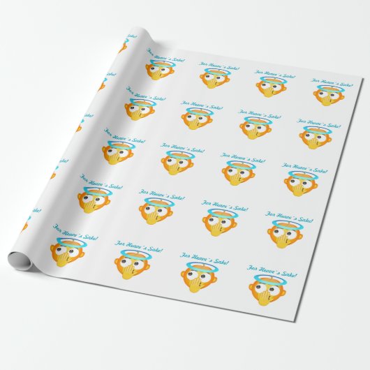 Angelic Surprise emoji Cadeaupapier (Uitgerold)