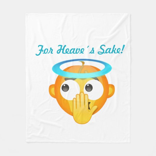 Angelic Surprise emoji Fleece Deken (Voorkant)