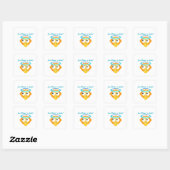 Angelic Surprise emoji Vierkante Sticker (Vel)