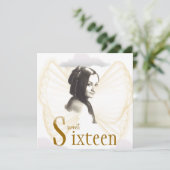 Angelic Sweet Sixteen Dream Invitation- Cust. Kaart (Staand voorkant)