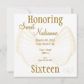Angelic Sweet Sixteen Dream Invitation- Cust. Kaart (Achterkant)