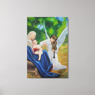 Angelic viool canvas afdruk