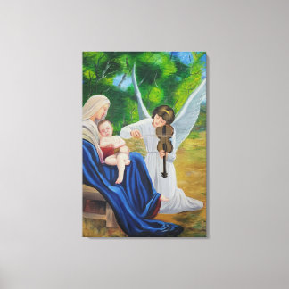 Angelic viool canvas afdruk